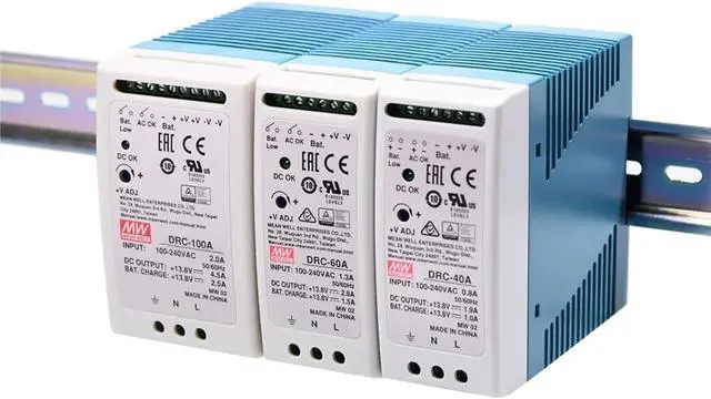 Alt view image 6 of 6 - DRC-40 UPS SMPS Switching Power Supply AC DC Din Rail Type Security Dual Output 40.02W 13.8V 27.8V 1.9A(DRC-40B)