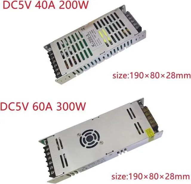 Alt view image 2 of 5 - Ultra Thin Regulated Switching LED Power Supply DC 5V 12V 24V Lighting 60W 100W 200W 300W 400W AC190-240V Driver(DC24V 6.3A 150W)