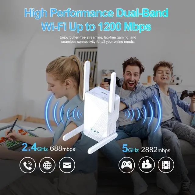 Alt view image 4 of 7 - BE3600 Wi-Fi 7 Range Extender RE223BE w/Ethernet Port