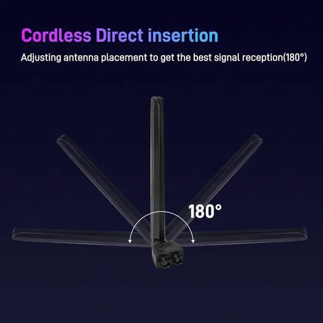 Alt view image 3 of 7 - High Gain WiFi 7 Antenna for GIGABYTE Motherboard New Interface Wi-Fi 6E Antennas B850 Eagle,B860 DS3H,X870 Eagle X870 Gaming,Z890 UD,Z890 Eagle,B550 Eagle Desktop Gaming PC Wireless Wi-Fi Black