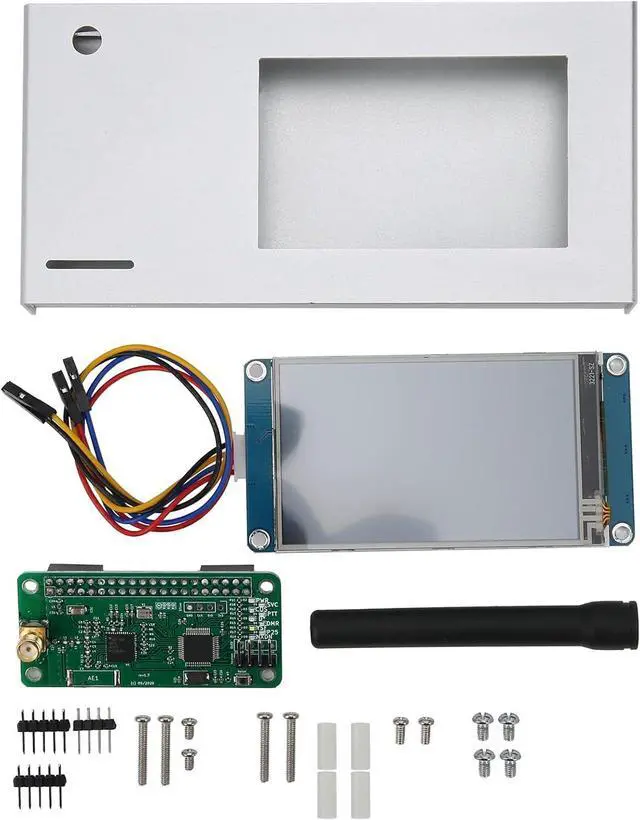 Main image of Repeater Board Module with 3.2 Inch High Definition Display Screen and Silver Aluminum Alloy Shell - Electronic Component Set with Engraved Openings and Heat Treated Construction