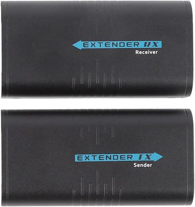 Alt view image 2 of 7 - HD Multimedia Ethernet Extender, 1080P HD Over Single Cat5 Cat6 Up to 200m, with Transmitter and Receiver Kit, for Point to Point (US Plug)