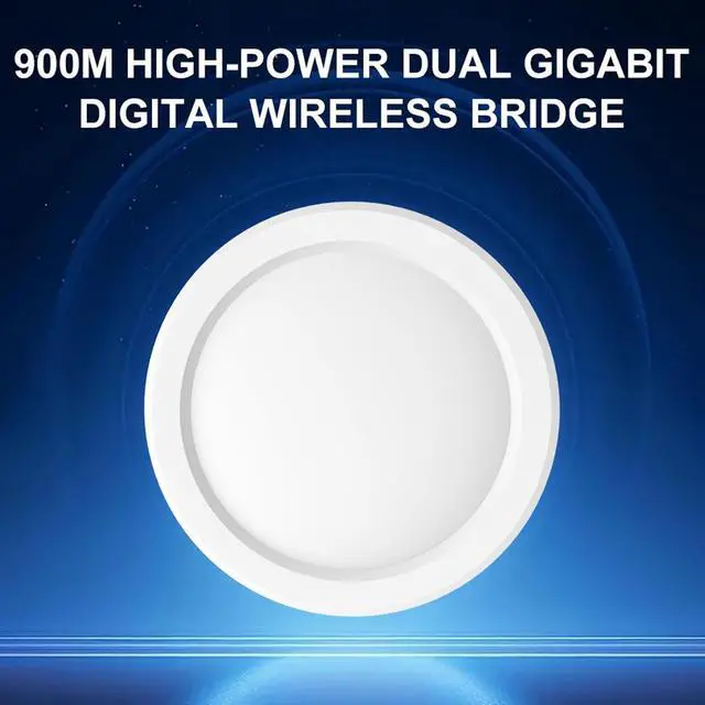 Alt view image 4 of 7 - Diyeeni 900M 5.8GHz High Power Wireless Bridge, 5km 900Mbps Transmission IP65 2 Ports for Outdoor Farm Construction Area (US Plug)