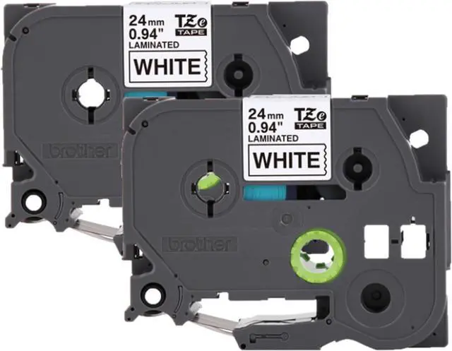 Main image of Brother® Genuine P-Touch TZE2512PK Laminated Label Tape, 26-1/4, Black, Pack Of 2 Rolls