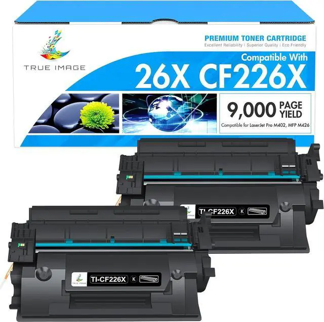 Main image of True Image Compatible Toner Cartridge Replacement for HP 26X CF226X 26A CF226A HP Laserjet Pro M402n M402 M426fdn M426fdw (Black, 2-Pack)