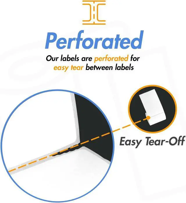 Alt view image 7 of 7 - 2" x 2" Square Direct Thermal Label - Compatible with Rollo Label Printer & Zebra Desktop Printers 1 Core, Multipurpose Candle QR Barcode Sticker, Adhesive & Perforated - 4 Rolls, 750/Roll
