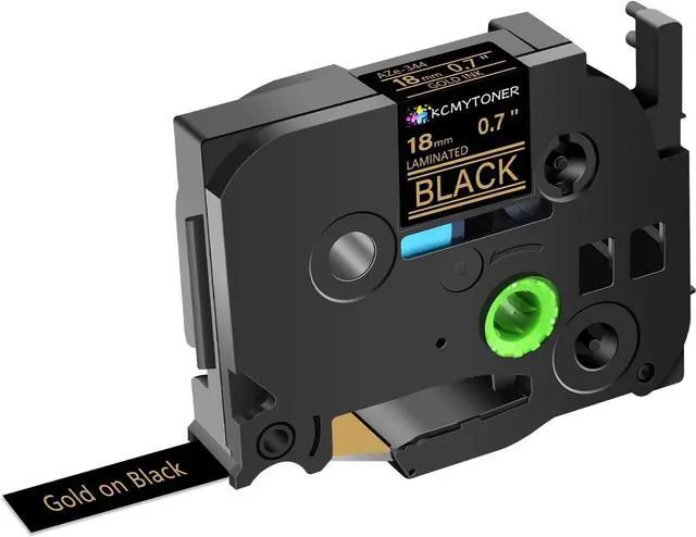 Main image of 40 Pack Compatible for Ptouch TZe344 TZ344 Label Maker Tape 18mm 0.7 Inch Gold on Black Laminated TZe-344 TZ-344 TZe TZ Label Tape for PT-2310 PT-2400 PT-2410 PT-2470 PT-2500PC
