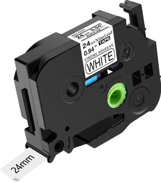 Main image of NineLeaf 40 Pack 24mm Label Tape Compatible for Brother P-Touch TZe-S251 24mm 0.94'' Extra Strong Laminated White TZ-S251 Black on White TZe TZ Tape for Ptouch Label Maker PT-D600 D610BT P700 P710BT