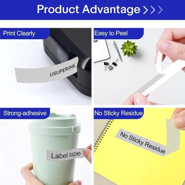 Alt view image 3 of 7 - 40 Pack Compatible for Dymo D1 Label Tape 45022 Refill Black on Silver 1/2 inch x 23 feet Labeling Tape for LabelManager PnP 160 210D 260P 280 360D 420P 450D ColorPop Label Maker