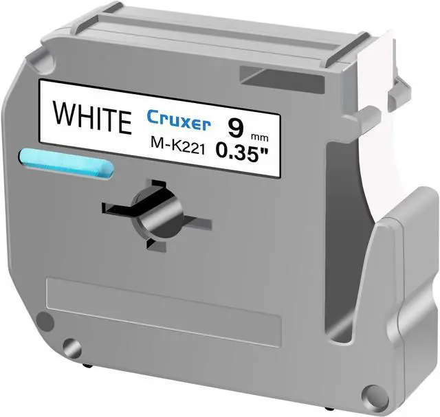 Main image of Cruxer 40 Pack Replacement for P Touch M-K221 MK221 M221 Black on White 9mm 0.35 3/8 M Tape White for Ptouch PT-M95 PT-80 PT-90 PT-70 PT-55 PT-65 PT-85 PT-45 PT-70BM PT-100 Label Maker
