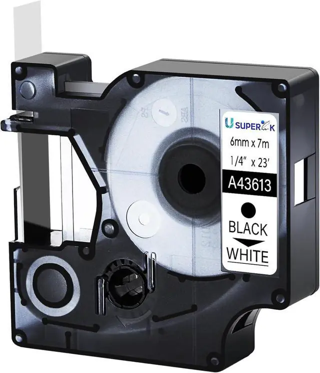 Main image of 20 Pack Compatible for Dymo D1 Label Tape 43613 S0720780 Refill Black on White 1/4 inch x 23 feet Labeling Tape for LabelManager PnP 160 210D 260P 280 360D 420P 450D ColorPop Label Maker