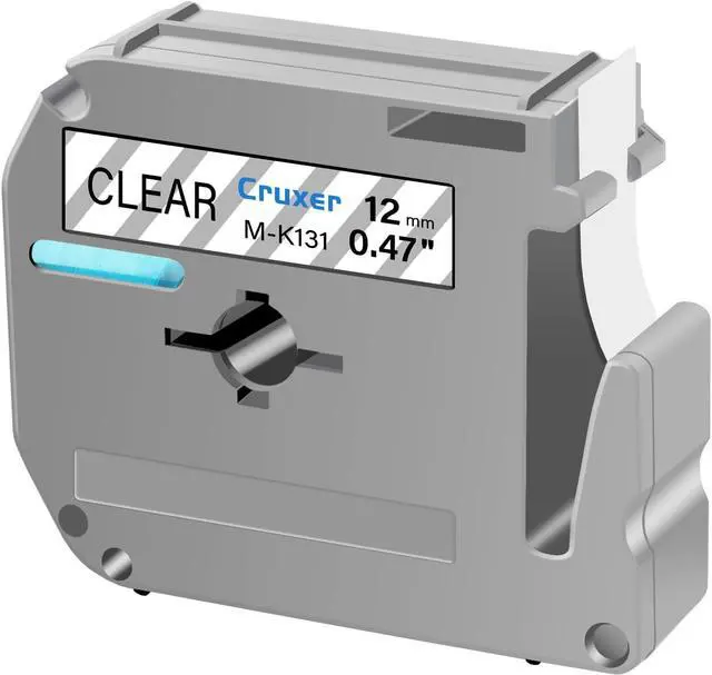 Main image of Cruxer 40 Pack Replacement for P Touch M Tape M-K131 MK131 M131 M-K131s Black on Clear 12mm 0.47 1/2 for Ptouch PT-M95 PT-80 PT-90 PT-70 PT-65 PT-85 PT-45 PT-70BM Label Maker Refills