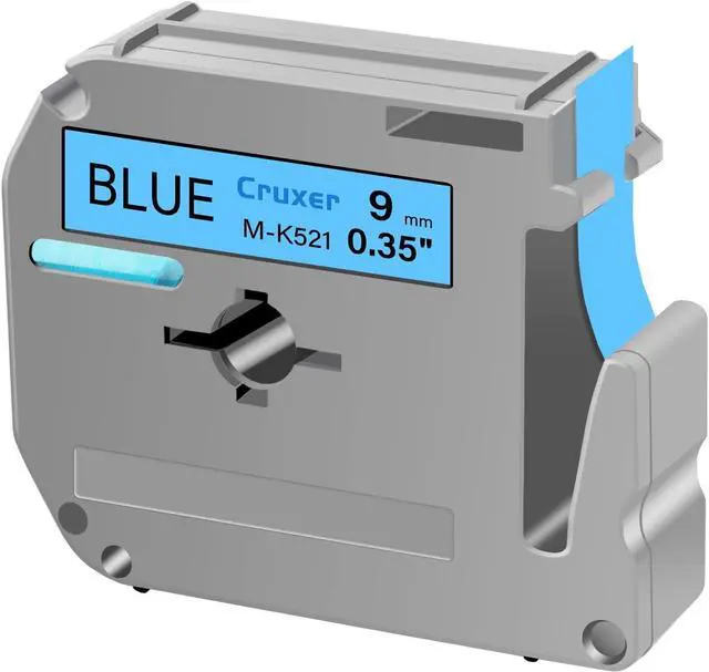 Main image of Cruxer 40 Pack Replacement for P Touch M-K521 MK521 M521 Black on Blue 9mm 0.35 3/8 M Tape Blue for Ptouch PT-M95 PT-80 PT-90 PT-70 PT-55 PT-65 PT-85 PT-45 PT-70BM PT-100 Label Maker