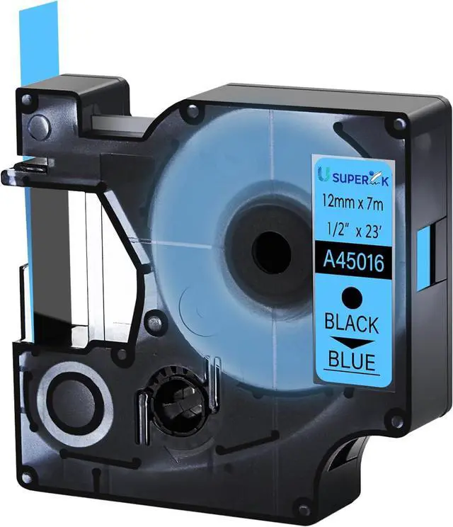 Main image of 40 Pack Compatible for Dymo D1 Label Tape 45016 S0720560 Refill Black on Blue 1/2 inch x 23 feet Labeling Tape for LabelManager PnP 160 210D 260P 280 360D 420P 450D ColorPop Label Maker