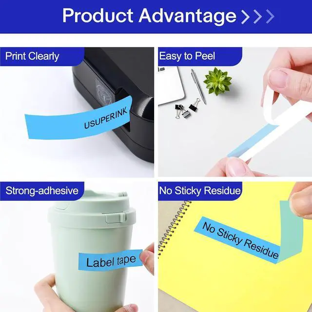 Alt view image 3 of 7 - 40 Pack Compatible for Dymo D1 Label Tape 45016 S0720560 Refill Black on Blue 1/2 inch x 23 feet Labeling Tape for LabelManager PnP 160 210D 260P 280 360D 420P 450D ColorPop Label Maker
