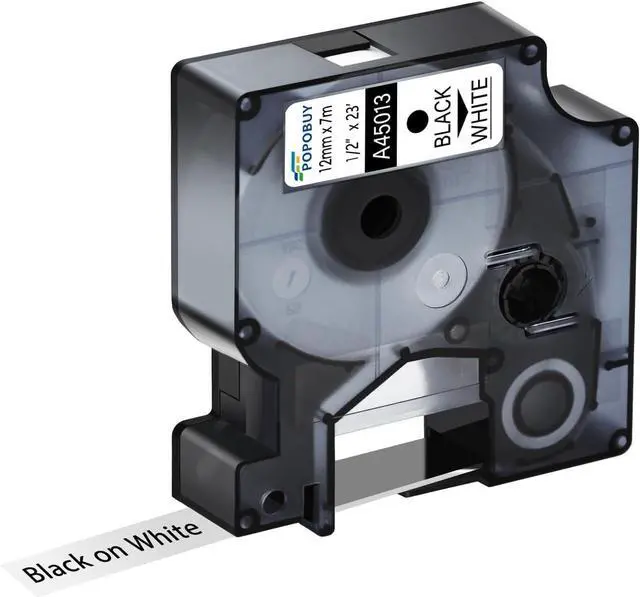 Main image of 40 Pack Compatible for DYMO D1 Label Maker Refills A45013 S0720530 Black on White Label Tape 45013, 1/2 Inch x 23 Ft, for LabelManager 210D 220P 260P 160 280 420P 360D 450 COLORPOP PnP LP250