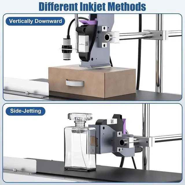 Alt view image 2 of 6 - JS350 Automatic Inkjet Coding Machine with Mini Conveyor Belt