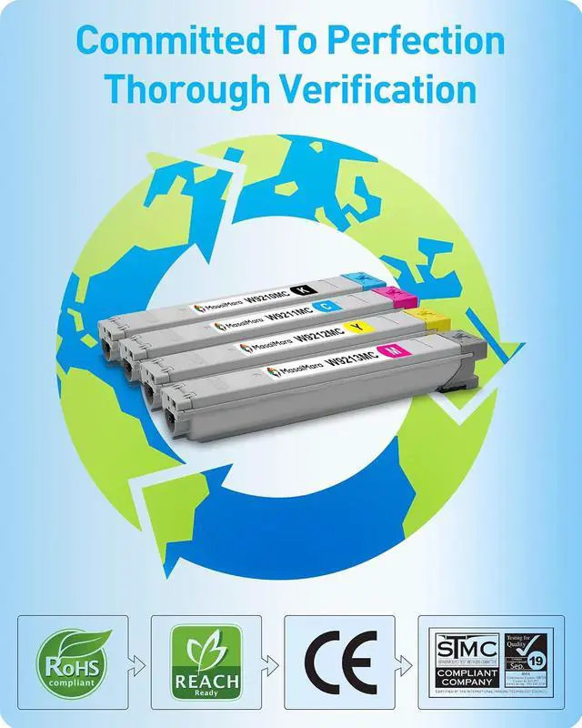 Alt view image 7 of 7 - MasaiMara 4-Pack High Capacity W9210MC W9211MC W9212MC W9213MC Compatible Toner Cartridges Replacement for HP Color Laser Managed Flow MFP E78323z E78323dn E78325z E78325dn E78330z E78330dn Printers