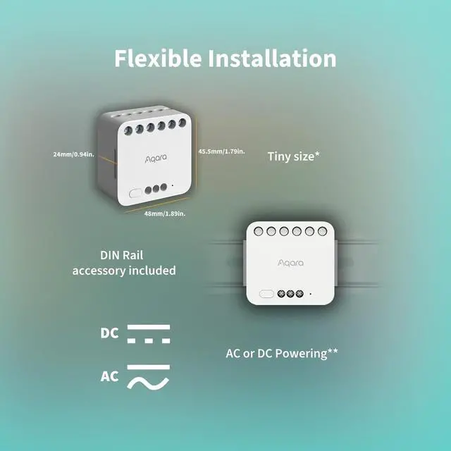 Alt view image 2 of 7 - Dual Relay Module T2 and Smart Light Switch H2 kit,Matter Over Bridge,Dry Contact Mode for Garage Doors and Boilers,Light Switch & Roller Shade Switch,Supports Homekit and Alexa