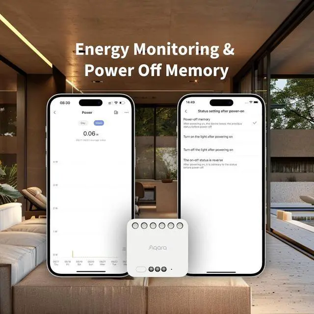 Alt view image 5 of 7 - Dual Relay Module T2 and Smart Light Switch H2 kit,Matter Over Bridge,Dry Contact Mode for Garage Doors and Boilers,Light Switch & Roller Shade Switch,Supports Homekit and Alexa