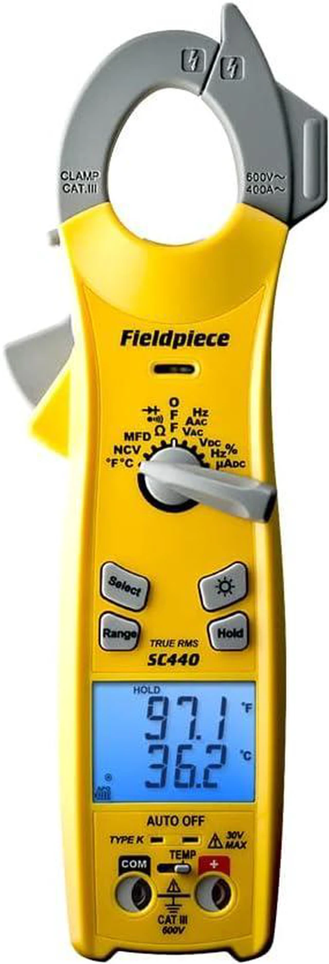 Main image of Fieldpiece SC440 True RMS Clamp Meter with Temperature, Inrush Current, Capacitance and Backlight
