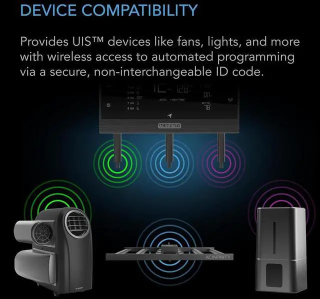 Alt view image 3 of 7 - AC Infinity UIS Wireless 1-to-1 Transmitter and Receiver Two-Pack, Replaces Wired Connector Cords, 26 ft. Max Range, 2.4 Ghz Remote Connection to UIS Devices and Controllers