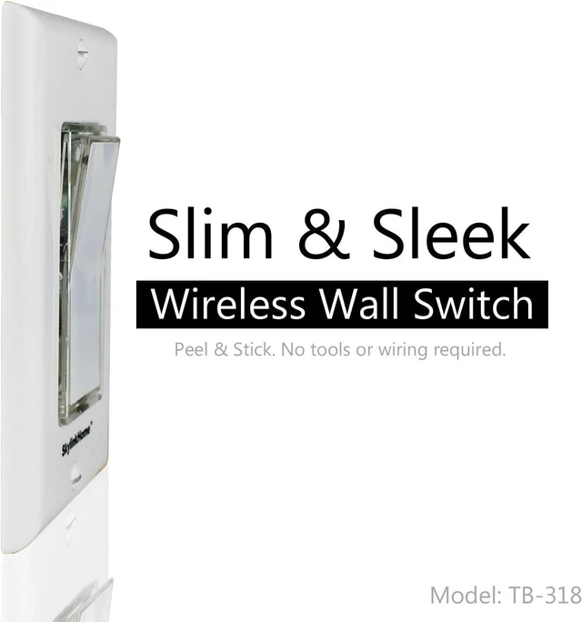 Alt view image 6 of 7 - SkylinkHome SK-8A Wireless DIY 3-Way On Off Anywhere Lighting Home Automation Control Wall Switch Set with Snap On Cover - No Neutral Wire Required.