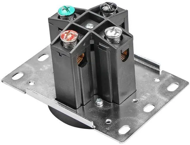 Alt view image 3 of 4 - Veepeak 60 Amp 125/250 Volts Flush Mounting Receptacle Outlet 14-60R, 4 Prong Straight Blade, Industrial Grade, ETL Listed, Black
