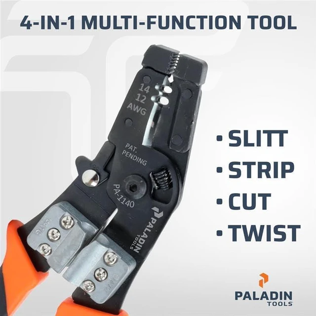 Alt view image 2 of 7 - TEMPO PA1140 2-Wire Slitter, All-in-One Irrigation Stripper, Cuter, Twister - 12/14 AWG Copper MAXI Cable Durable Ergonomic Handles for Field Use