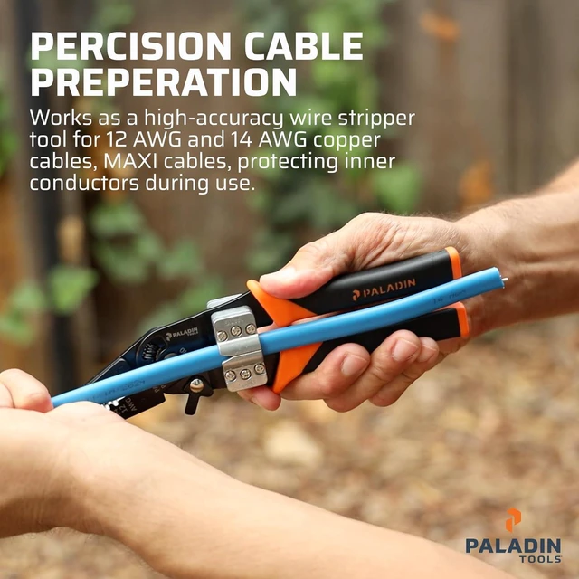 Alt view image 3 of 7 - TEMPO PA1140 2-Wire Slitter, All-in-One Irrigation Stripper, Cuter, Twister - 12/14 AWG Copper MAXI Cable Durable Ergonomic Handles for Field Use