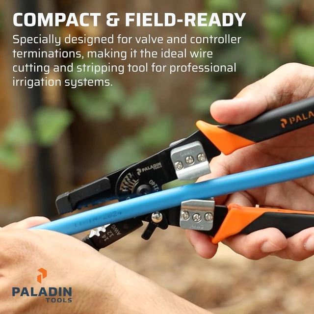 Alt view image 4 of 7 - TEMPO PA1140 2-Wire Slitter, All-in-One Irrigation Stripper, Cuter, Twister - 12/14 AWG Copper MAXI Cable Durable Ergonomic Handles for Field Use