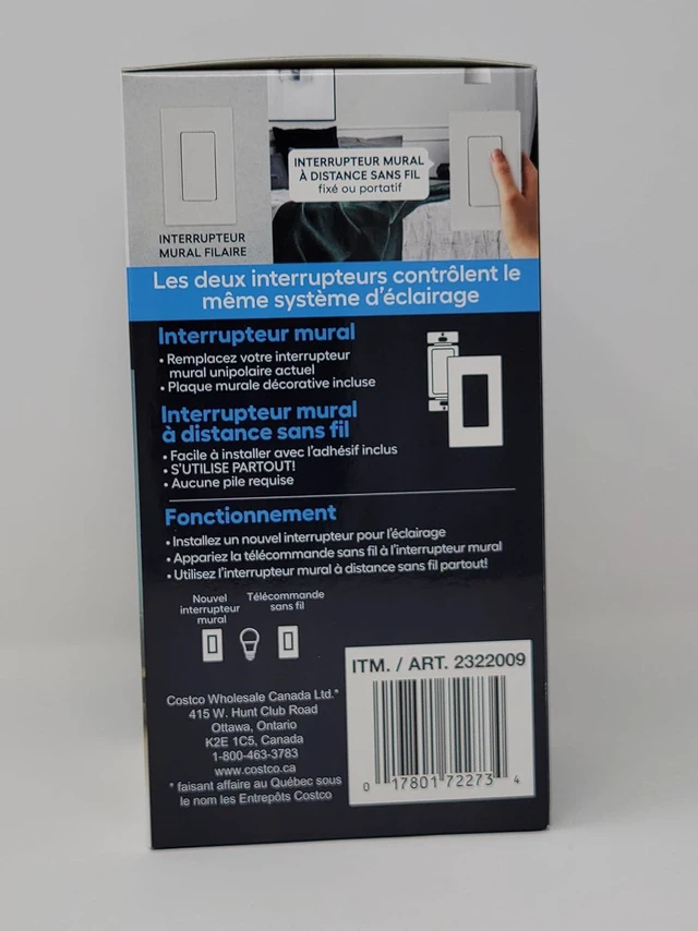 Alt view image 4 of 4 - Wall Switch & Wireless Remote - Wall Mounted or Handheld