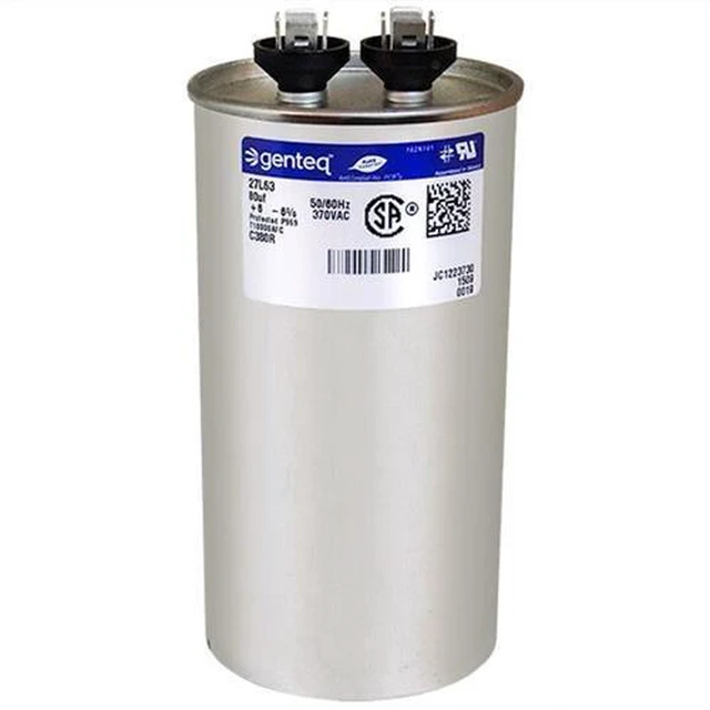 Main image of GE Genteq Round Capacitor 80 uf MFD 440 Volt 27L322BZ3 27L322