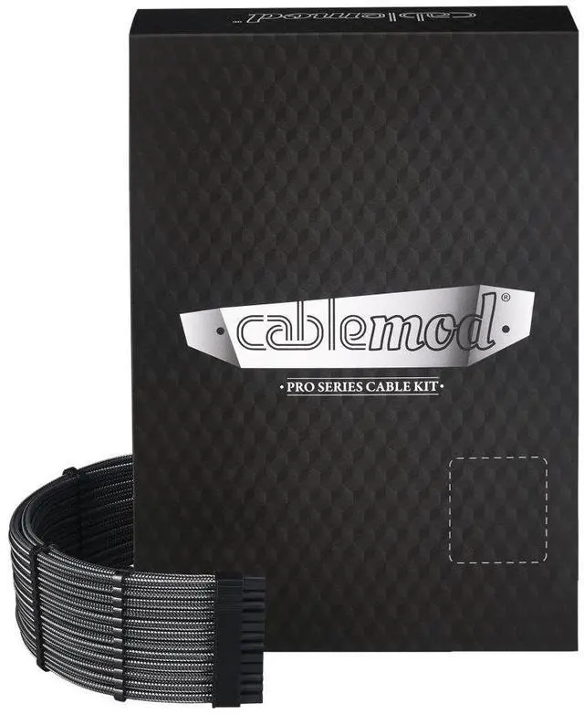 Main image of CableMod E-Series Pro ModMesh Sleeved Cable Kit for EVGA G/G+ / P/P+ / T (Carbon)