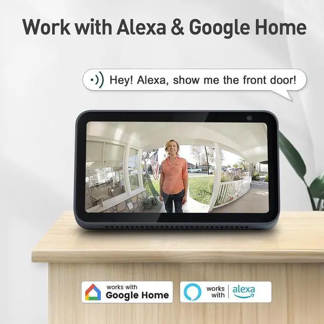 Alt view image 7 of 7 - XTU 2K Wireless Video Doorbell Camera No Subscription with Chime & Multi-Angle Bracket, Two-Way Audio, Human Detection, Night Vision, Battery Powered, Compatible with Alexa and Google Home