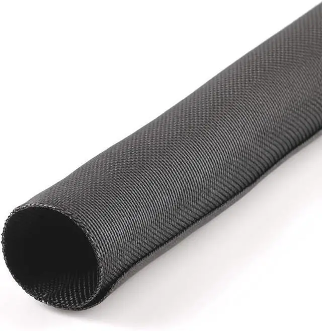 Main image of MGI SpeedWare Woven Mesh Split-Sleeve Wire Loom for High-Temperature Automotive Harness and Home Cable Management - 25 feet, 1/2" (13mm)