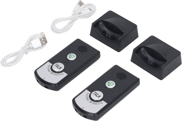 Alt view image 6 of 7 - Zopsc 2 Way Voice Intercom, Wireless Intercom System 2 Units 1000m Range Intercomunicador for Home Office with Rechargeable Battery Light