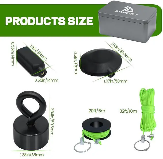 Alt view image 7 of 7 - DTLHCNCT Magnetic Wire Puller Kit - Wiremag Fish Tape with Magnet for Running Wires & Cables Behind Walls Indoor/Outdoor