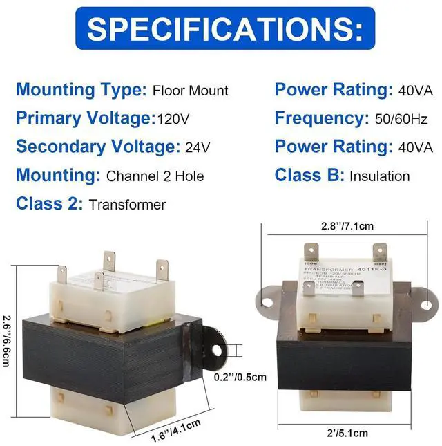 Alt view image 5 of 6 - TRR01729 Furnace Transformer, 4011F-3 HVAC Furnace Transformer Compatible with Trane, 120 Volt to 24 Volt TRR1729 TRR00784 TRR-0784 TRR0784 TRR-1816
