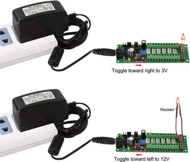 Alt view image 4 of 7 - Evemodel PCB012 Power Distribution Board Self-Adapt Distributor HO N O LED Street Light Hub DC AC Voltage Train Power Control