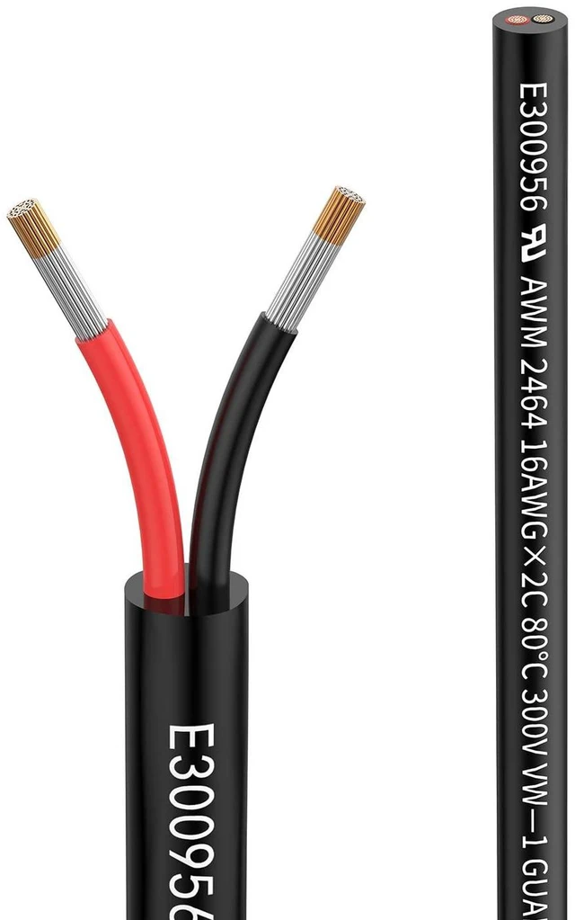 Main image of 16gauge Wire 16/2 Electrical Wire 2 Conductor Extension Cable 50 Foot UL2464 DC 5V/12V/24V/300V 16 AWG Oxygen Free Stranded Tinned Copper Wire Low Voltage Cable for LED Lamps Automotive
