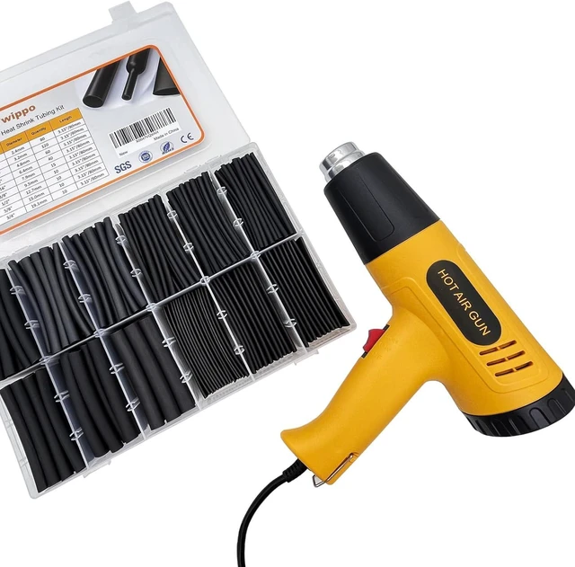 Main image of 355pcs Heat Shrink Tubing Kit with 1000W Heat Gun, 3:1 Shrink Waterproof Industrial Terminals, Marine Grade Wire Connector Tube, 3.15" Length