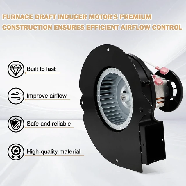Alt view image 5 of 7 - Hiorucet Furnace Draft Inducer Motor for Lennox 31L5501, 24W95, FASCO A200, 7002-2975, 7002-3509, Rotom LB113219A, FB-RFB495, Furnace Blower Motor 115V, Shade Motor, CCW Rotation