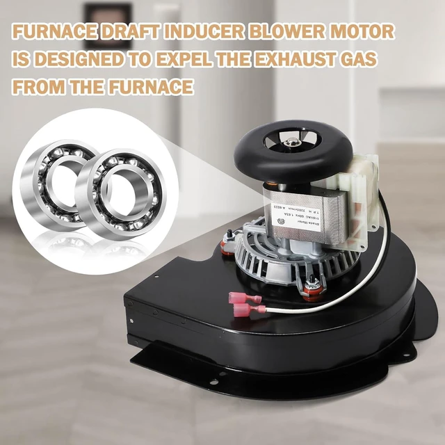 Alt view image 6 of 7 - Hiorucet Furnace Draft Inducer Motor for Lennox 31L5501, 24W95, FASCO A200, 7002-2975, 7002-3509, Rotom LB113219A, FB-RFB495, Furnace Blower Motor 115V, Shade Motor, CCW Rotation