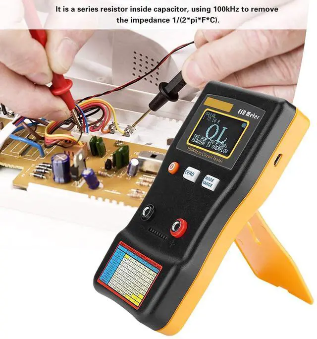 Alt view image 4 of 7 - ESR Capacitance Meter, MESR-100 V2 Auto Ranging in Circuit ESR LCR Meter Capacitor/Low Ohm Meter Up to 0.01 to 100R