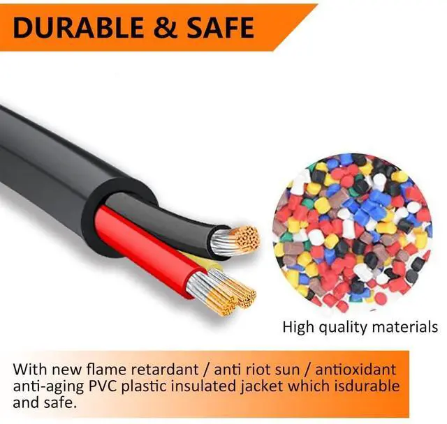 Alt view image 3 of 6 - 16 Gauge 3 Conductor Electrical Wire, 100FT 16 AWG Stranded Low Voltage 16/3 Cable Tinned Copper, Flexible Extension Power Cord for LED Lamp