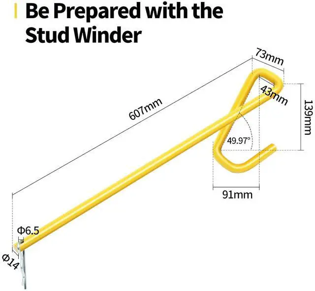 Alt view image 2 of 7 - Stud Mounted Wire Dispenser (2 Pack), 400 Pound Load Capacity, Yellow, Copper