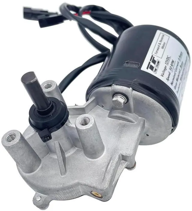 Alt view image 5 of 5 - 3/8" D Shaft 12V DC Reversible Electric Gear Motor 50 RPM with Toggle Switch Wire Kits L Bracket Forward and Reverse Motor Replaces PN01007-38
