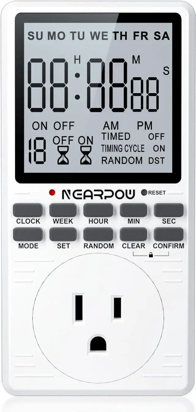 Outlet Timer, NEARPOW Multifunctional Programmable Timer with Countdown ...