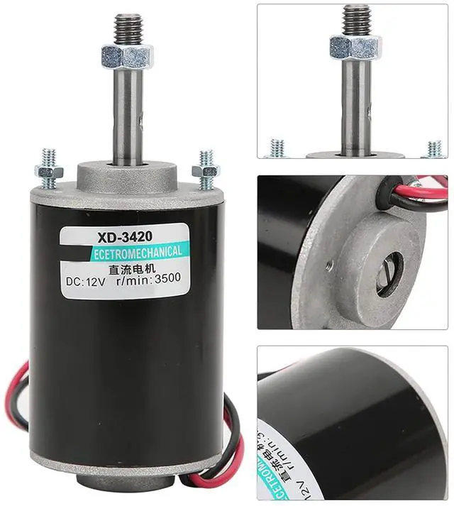 Alt view image 7 of 7 - Mini DC12V CW/CCW Permanent Magnet DC Motor Reversible Electric Gear Motor High Speed Low Noise for DIY Generator(DC 12V 3500RPM)